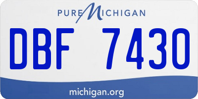 MI license plate DBF7430