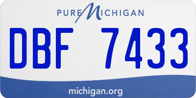 MI license plate DBF7433
