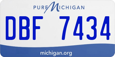 MI license plate DBF7434