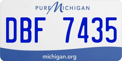 MI license plate DBF7435