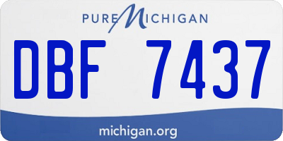 MI license plate DBF7437