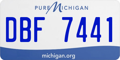 MI license plate DBF7441