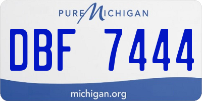 MI license plate DBF7444