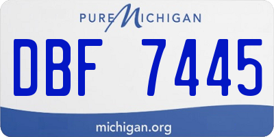 MI license plate DBF7445