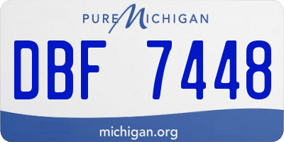 MI license plate DBF7448