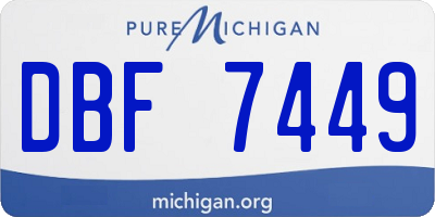 MI license plate DBF7449
