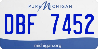 MI license plate DBF7452