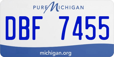 MI license plate DBF7455