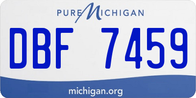 MI license plate DBF7459