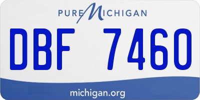 MI license plate DBF7460