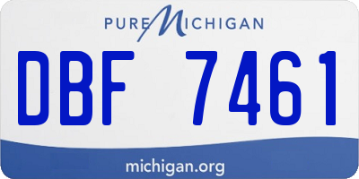 MI license plate DBF7461