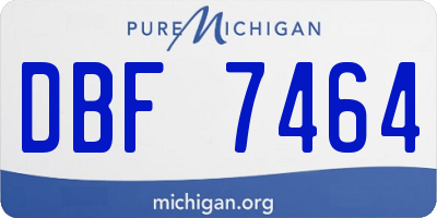 MI license plate DBF7464