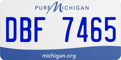 MI license plate DBF7465