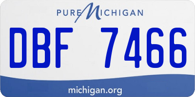 MI license plate DBF7466