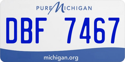 MI license plate DBF7467
