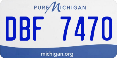 MI license plate DBF7470