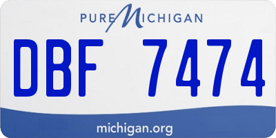 MI license plate DBF7474