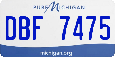 MI license plate DBF7475