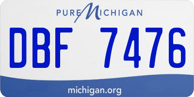 MI license plate DBF7476