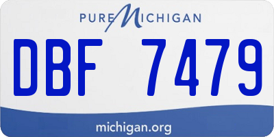 MI license plate DBF7479