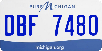 MI license plate DBF7480