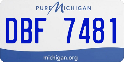 MI license plate DBF7481