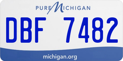 MI license plate DBF7482