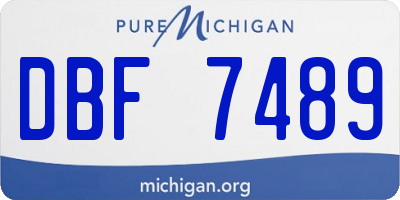 MI license plate DBF7489