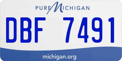 MI license plate DBF7491
