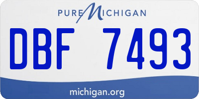 MI license plate DBF7493