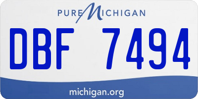 MI license plate DBF7494