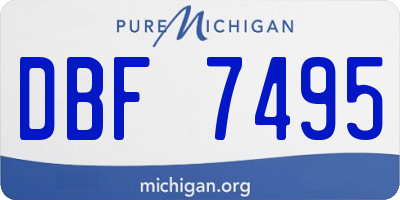 MI license plate DBF7495