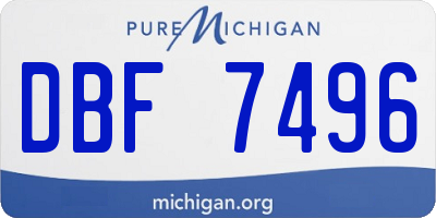 MI license plate DBF7496