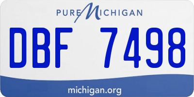 MI license plate DBF7498