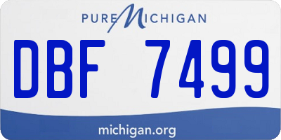 MI license plate DBF7499