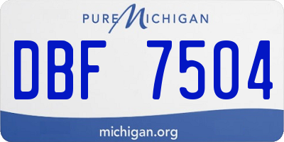 MI license plate DBF7504