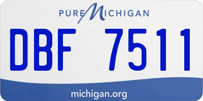 MI license plate DBF7511