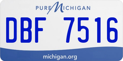 MI license plate DBF7516