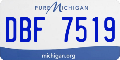 MI license plate DBF7519