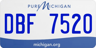 MI license plate DBF7520
