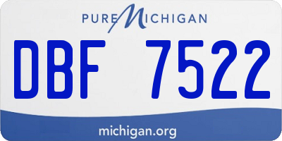 MI license plate DBF7522