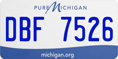 MI license plate DBF7526