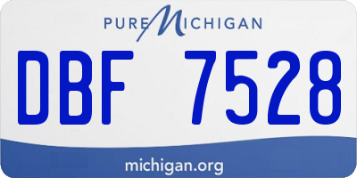 MI license plate DBF7528