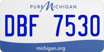 MI license plate DBF7530