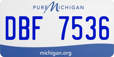 MI license plate DBF7536
