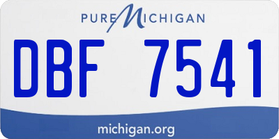 MI license plate DBF7541