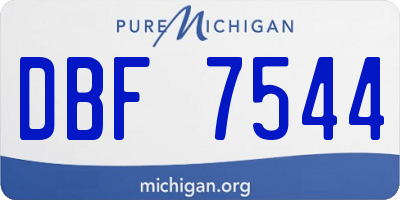 MI license plate DBF7544