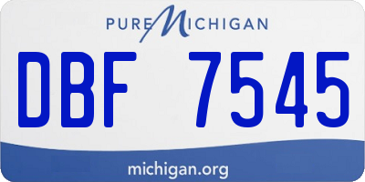 MI license plate DBF7545