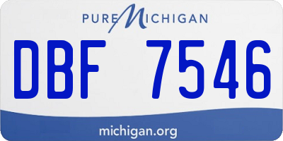 MI license plate DBF7546