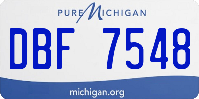 MI license plate DBF7548